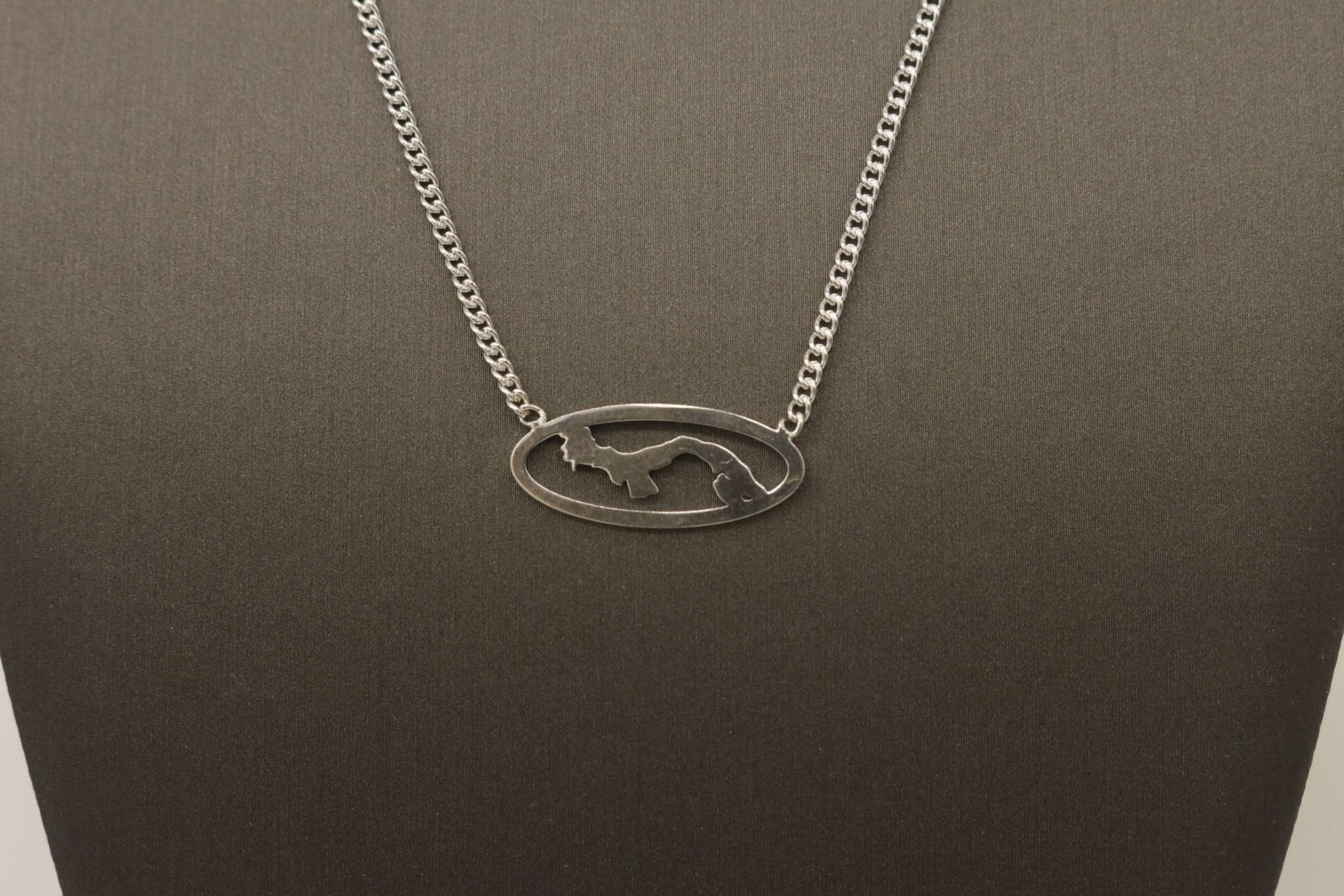sterling silver map of panama necklace